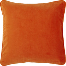 Indlæs billede til gallerivisning Firkantet velourpudebetræk med kantbånd i samme farve