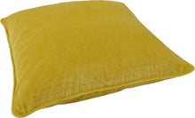 Indlæs billede til gallerivisning Firkantet velourpudebetræk med kantbånd i samme farve