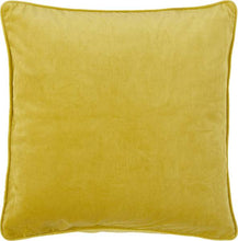 Indlæs billede til gallerivisning Firkantet velourpudebetræk med kantbånd i samme farve