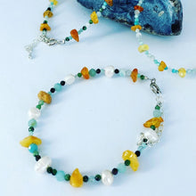 Indlæs billede til gallerivisning Armbånd med rav og sten #3