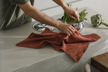 Indlæs billede til gallerivisning Tilbud - 2 stk. Hør Viskestykker for 299,- i farven Terracotta