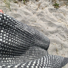 Indlæs billede til gallerivisning Filipa Baby uld Tæppe - Grå/hvid