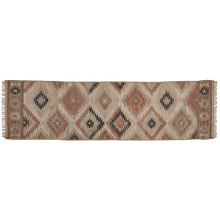 Indlæs billede til gallerivisning Jute Kelim rug PUEBLA rose/sierra/grey