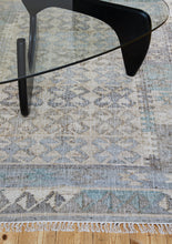 Indlæs billede til gallerivisning Jute Kelim rug, BASHIR, beige, grey