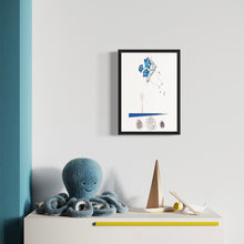 Indlæs billede til gallerivisning 1 Stort Billede til børneværelset, illustration Kite meet Havskarn