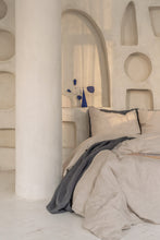 Indlæs billede til gallerivisning Sengetøjsæt i hør (2 -delt) - Natural melange