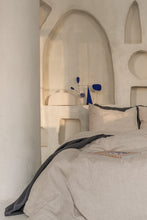 Indlæs billede til gallerivisning Sengetøjsæt i hør (2 -delt) - Natural melange