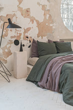 Indlæs billede til gallerivisning Sengetøjsæt i hør (2 -delt) - Forest green