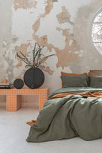 Indlæs billede til gallerivisning Sengetøjsæt i hør (2 -delt) - Nordic moss