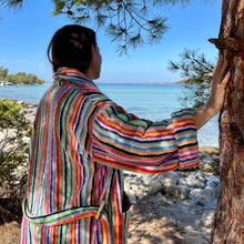 Indlæs billede til gallerivisning Morgenkåbe - badekåbe i multifarvet