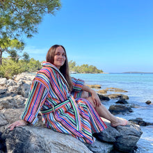 Indlæs billede til gallerivisning Morgenkåbe - badekåbe i multifarvet