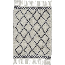 Indlæs billede til gallerivisning Indendørs shaggy bomuldstæppe - MOROCCO - Grå