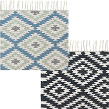 Indlæs billede til gallerivisning Udendørs/indendørs tæppe - APACHE - Sort/Blå