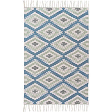 Indlæs billede til gallerivisning Udendørs/indendørs tæppe - APACHE - Sort/Blå