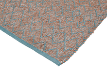 Indlæs billede til gallerivisning PET rug - BOUCLÉ - Aqua/tan