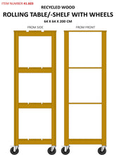 Indlæs billede til gallerivisning Rullereol m. hjul (64x64x200)