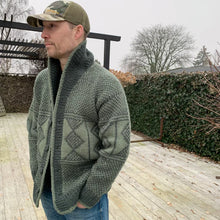 Indlæs billede til gallerivisning Savo Uld Cardigan - Armygrøn