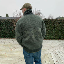 Indlæs billede til gallerivisning Savo Uld Cardigan - Armygrøn