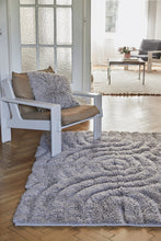 Indlæs billede til gallerivisning Shaggy woolen rug - SWIRL - grey