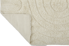 Indlæs billede til gallerivisning Shaggy woolen rug - SWIRL - Offwhite