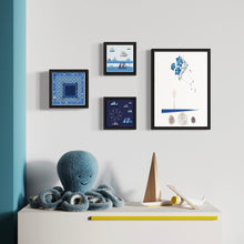 Indlæs billede til gallerivisning 2 små Billeder til børneværelset, illustration Ships by day and Night.