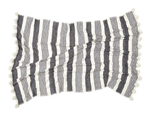 Indlæs billede til gallerivisning Tæppe, MILO, økologisk bomuld, sort/natur