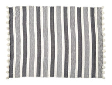 Indlæs billede til gallerivisning Tæppe, MILO, økologisk bomuld, sort/natur