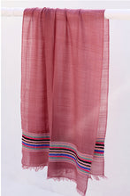 Indlæs billede til gallerivisning Tørklæde - Pashmina uld - Bærrød