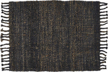 Indlæs billede til gallerivisning Jute kelim DHAKA I black