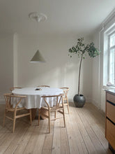 Indlæs billede til gallerivisning Hørdug RUND - Off white, ø200cm, ø230cm