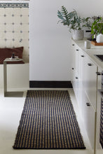 Indlæs billede til gallerivisning Seagras runner SAIGON with recycled cotton I black
