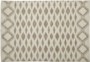 Wool/cotton rug - IDUN - cream/caramel