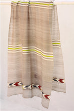 Indlæs billede til gallerivisning Tørklæde - Pashmina uld -  Beige med striber
