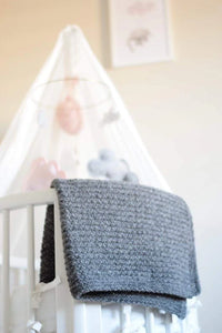 Filipa Baby uld Tæppe - mørk grå