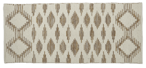 Wool/cotton rug - IDUN - cream/caramel