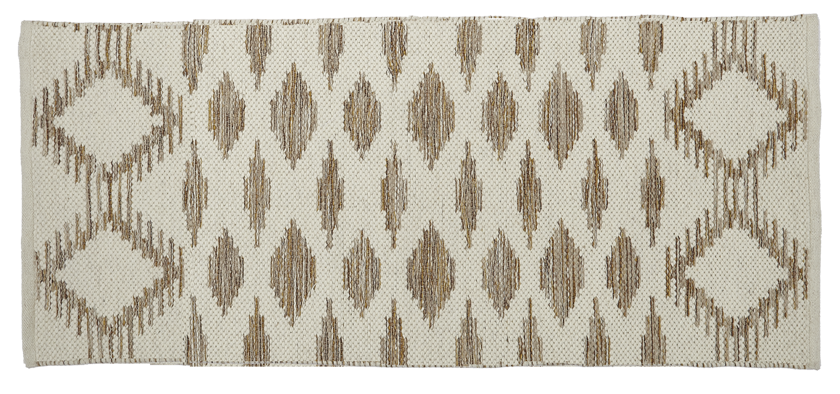 Wool/cotton rug - IDUN - cream/caramel