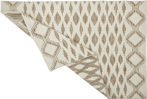 Wool/cotton rug - IDUN - cream/caramel