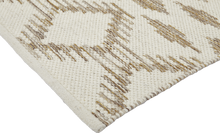 Indlæs billede til gallerivisning Wool/cotton rug - IDUN - cream/caramel
