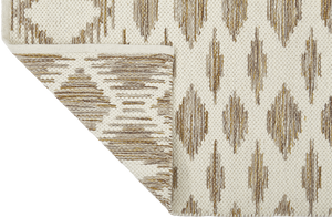 Wool/cotton rug - IDUN - cream/caramel