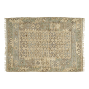 Jute Kelim rug, BASHIR, beige, grey