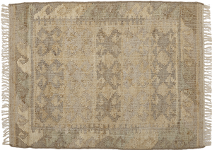 Jute Kelim rug, BASHIR, beige, grey