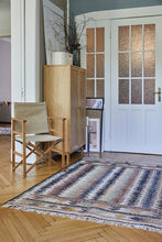 Indlæs billede til gallerivisning Jute Kelim rug, FIR, black, brown, beige
