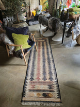 Indlæs billede til gallerivisning Jute Kelim rug, FIR, black, brown, beige
