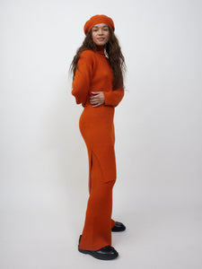 Carla Alpaca uld Pants - Orange Flame