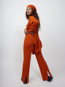 Carla Alpaca uld Pants - Orange Flame