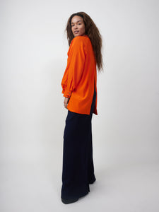 Agnes Silke Shirt - Orange Flame