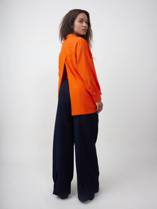 Agnes Silke Shirt - Orange Flame