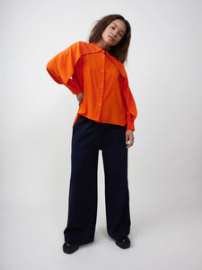 Agnes Silke Shirt - Orange Flame