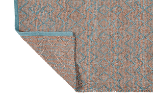 PET rug - BOUCLÉ - Aqua/tan