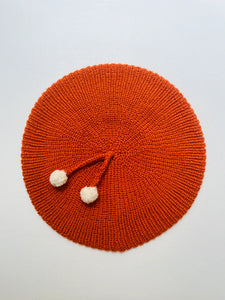 Petra Beret Hat - Orange Flame